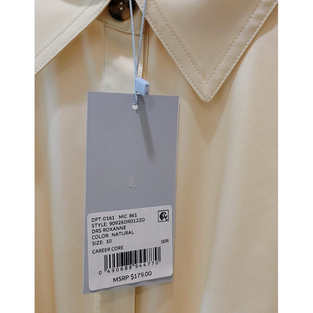 Antonio Melani Roxanne Natural Tie Waist Shirt Dress NWT - Picture 4 of 8